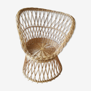 Wicker armchair for children emmanuelle style