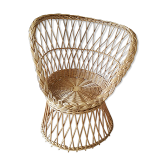 Wicker armchair for children emmanuelle style