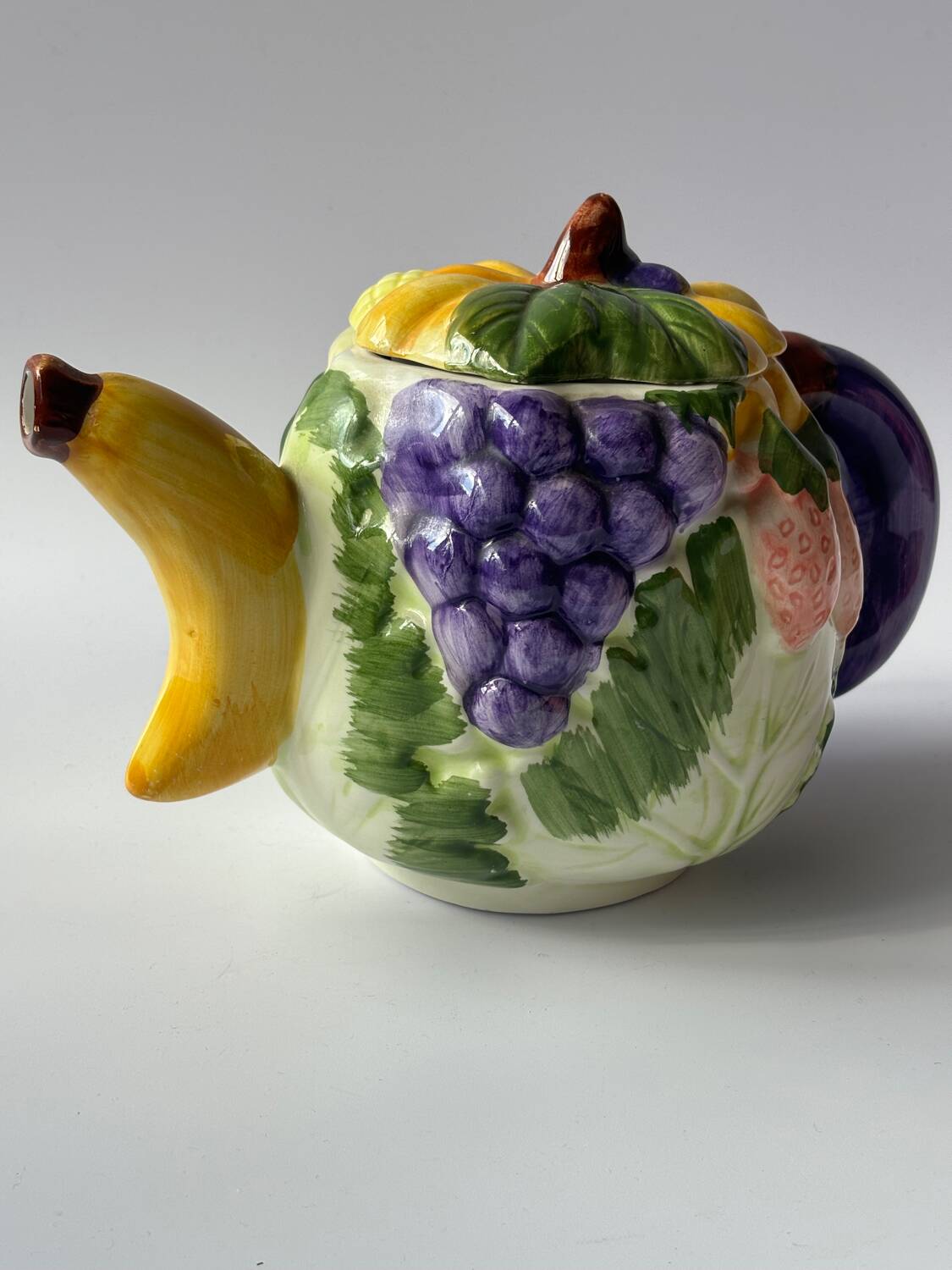 Vintage barbotine teapot