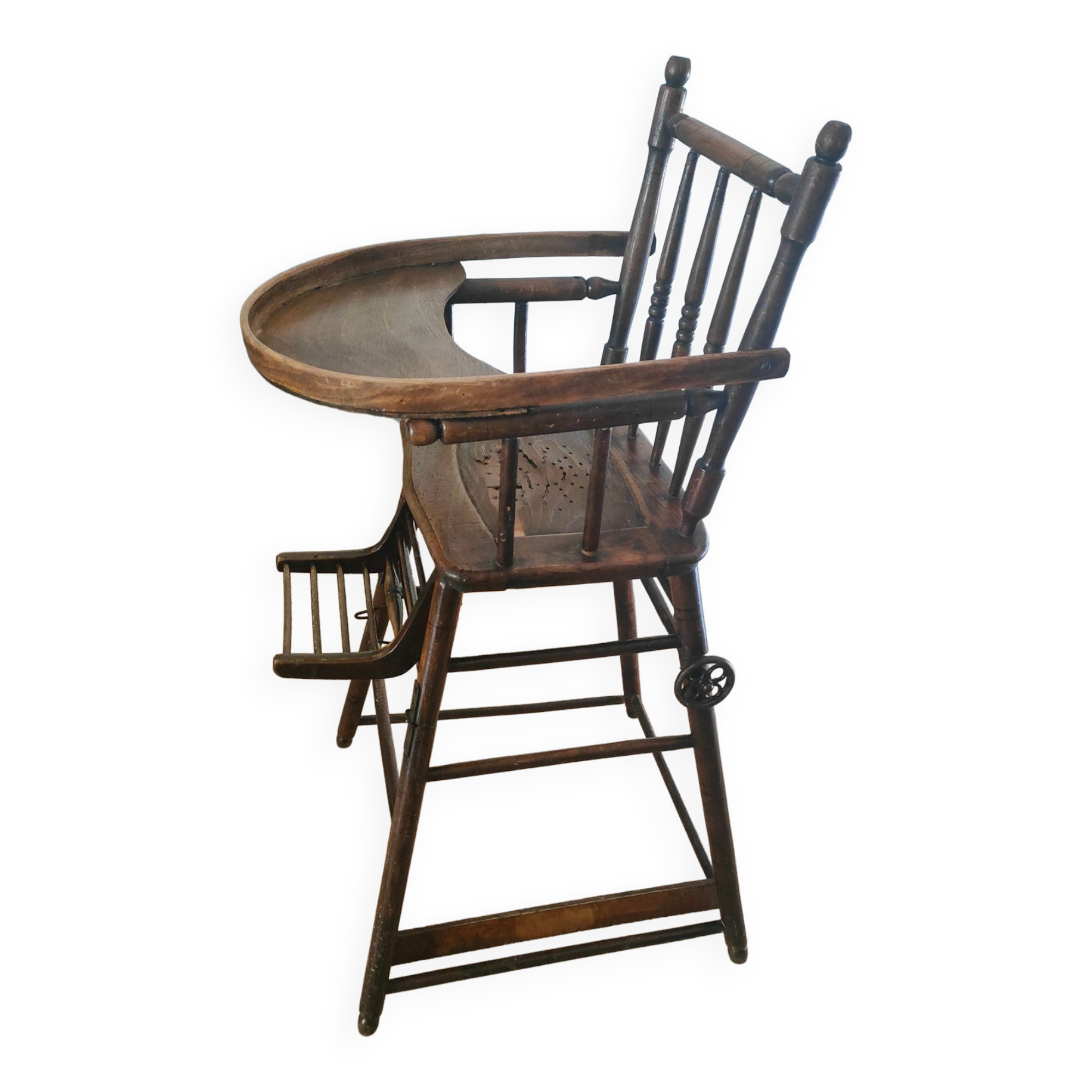 Antique baby high chair