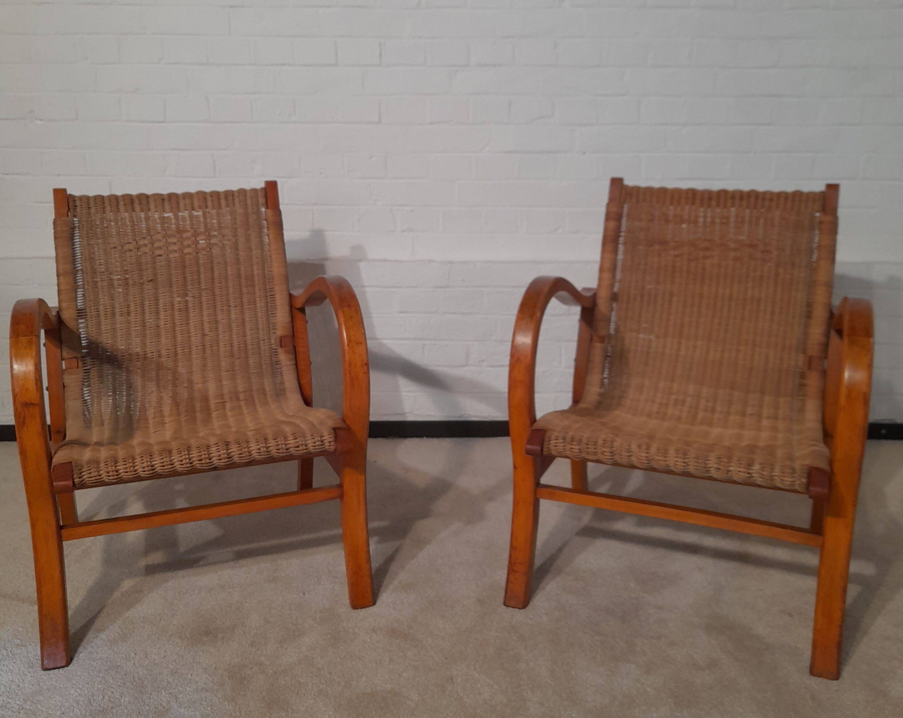 Pair of Bauhaus armchairs by Erich dieckmann 1925