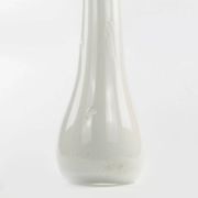 Mid-century modern vase, ivory white glass, Poland, 1970s