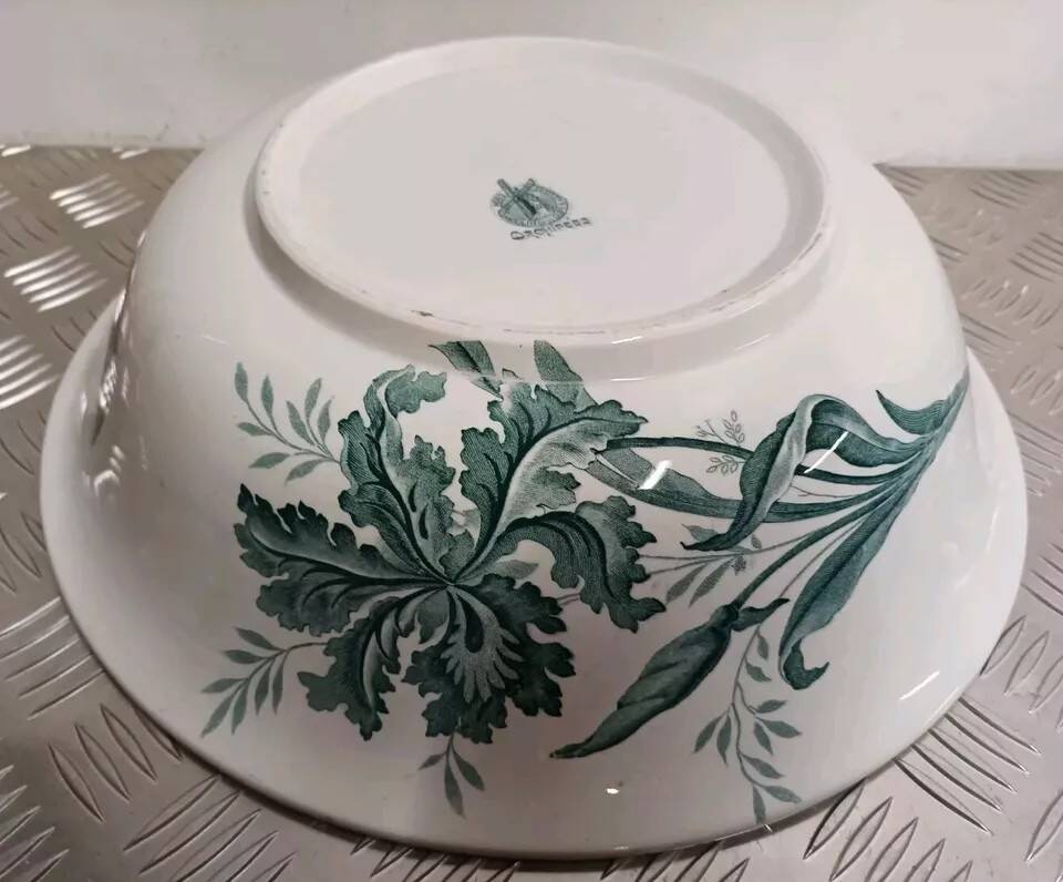 Old large salad bowl Moulin Des Loups & Hamage Orchidée