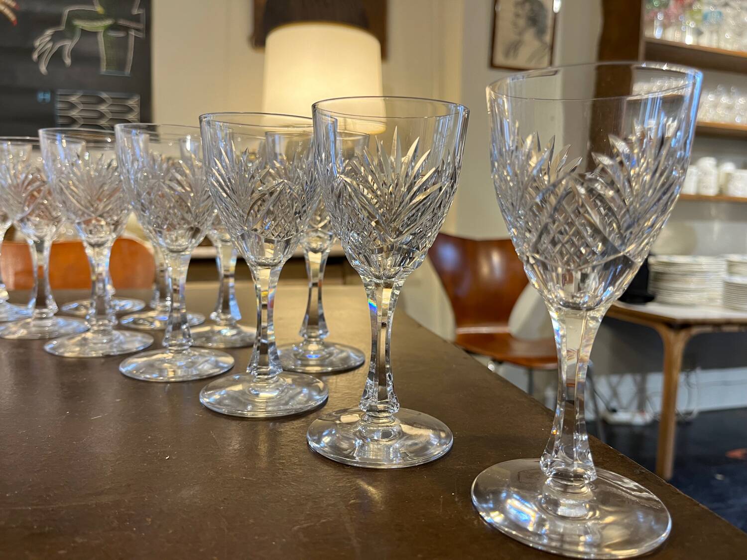 Beau lot de verres en cristal de Saint Louis