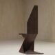 Postmodern sculptural chair in steel, Germany, 1980s
