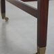 Writing desk/desk on wheels in English style with a blue leather top