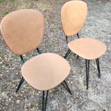 4 vintage faux leather chairs