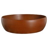 Mid-Century Modern Solid Teak Wood Bowl, Sweden 1960s