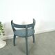 Old wooden blue set of chairs with flowers from Sweden