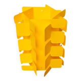 Yellow folding pendant lamp from the mid-century space age by Gunner Jensen, 1970s.