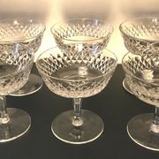 Lot of six glasses waterford crystal champagne alana pattern glasses crystal cup