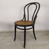 Black canned bistro chairs