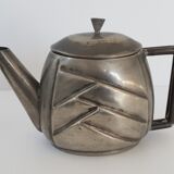Service à café art déco cuvelier en étain