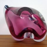 Large Sommerso Murano Glass Ashtray by Flavio Poli, Italy, 1960s