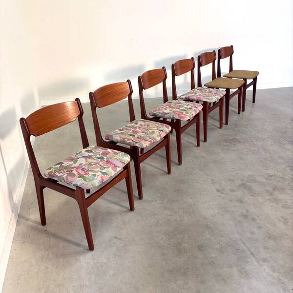 Set of six dining chairs by Erik Buch, Denmark 1960s