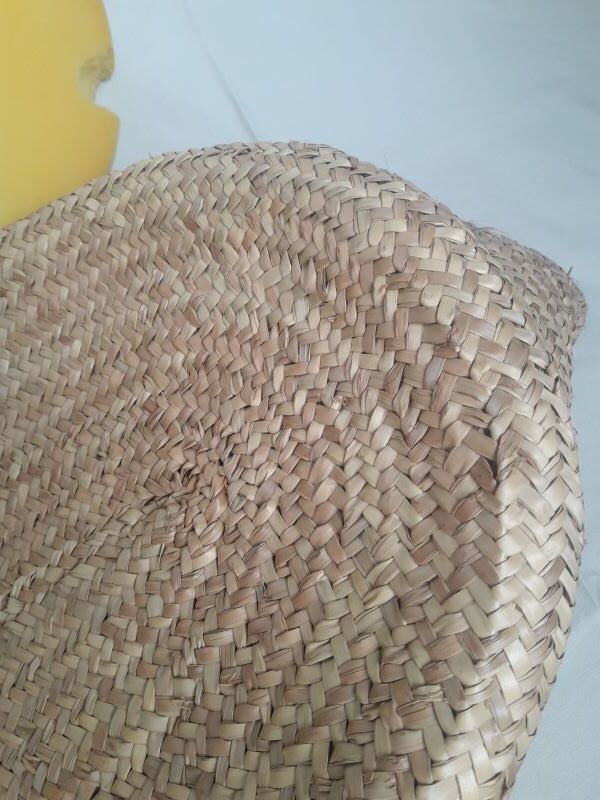 Couffin berceau bébé paille osier vintage