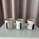 Ensemble de 3 mugs en céramique peints à la main – Style cottagecore / campagne C