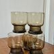 Lot de 5 verres à eau Henkel en verre fumé, années 80