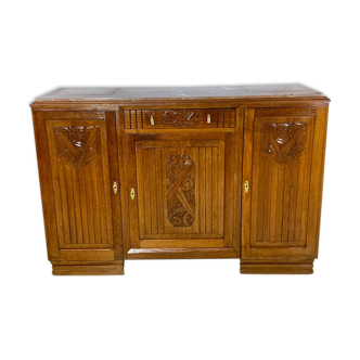 Buffet art deco era 1930, solid oak