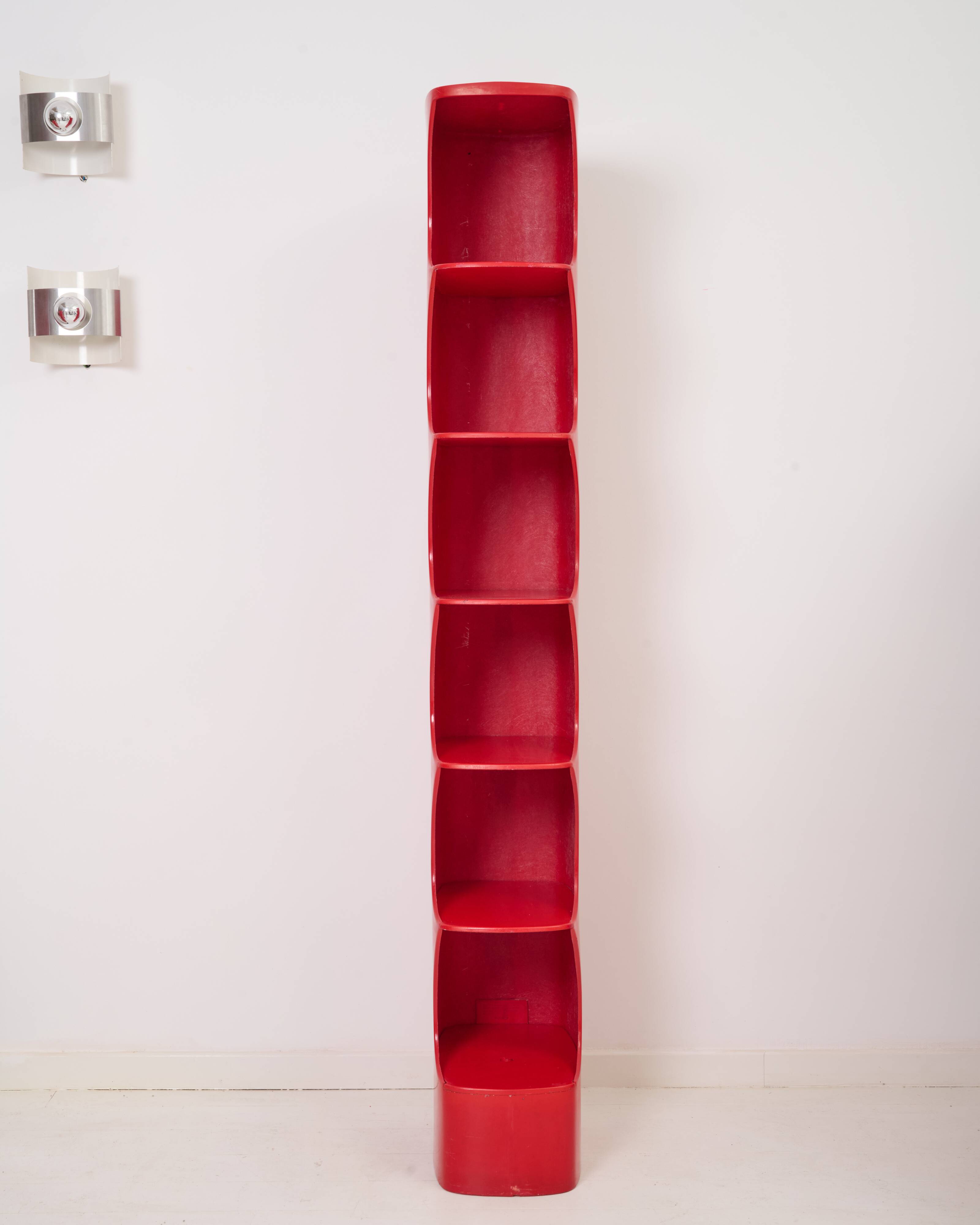 Red "Totem" column, Valeric Doubroucinskis, Rodier 1970s