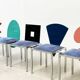 Set of 6 postmodern dining chairs by Salvati e Tresoldi for Omaggi / Saporiti