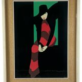 Amleto Dalla Costa, original serigraph framed, Milan Italy 1980s