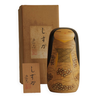 Vintage Kokeshi by Yoshida Takashi / with its box and tablet / 24 cm