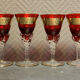 Série de 6 verres a porto en cristal de venise