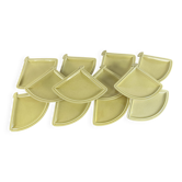 Service de 12 assiettes éventail vintage 1960
