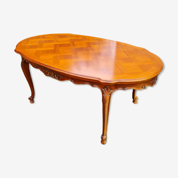 Louis XV extendable oval dining table