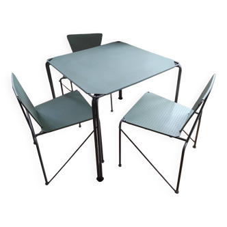 Table + 3 TUX chairs by Paul and Barbara Haigh