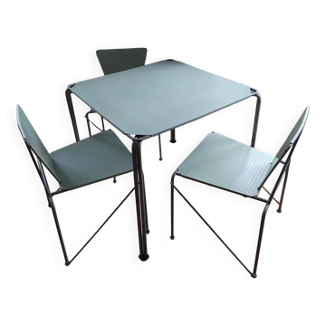 Table + 3 chaises TUX par Paul et Barbara Haigh