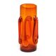 Postmodern vase, orange glass, designed by J. Słuczan-Orkusz, Poland, 1970s