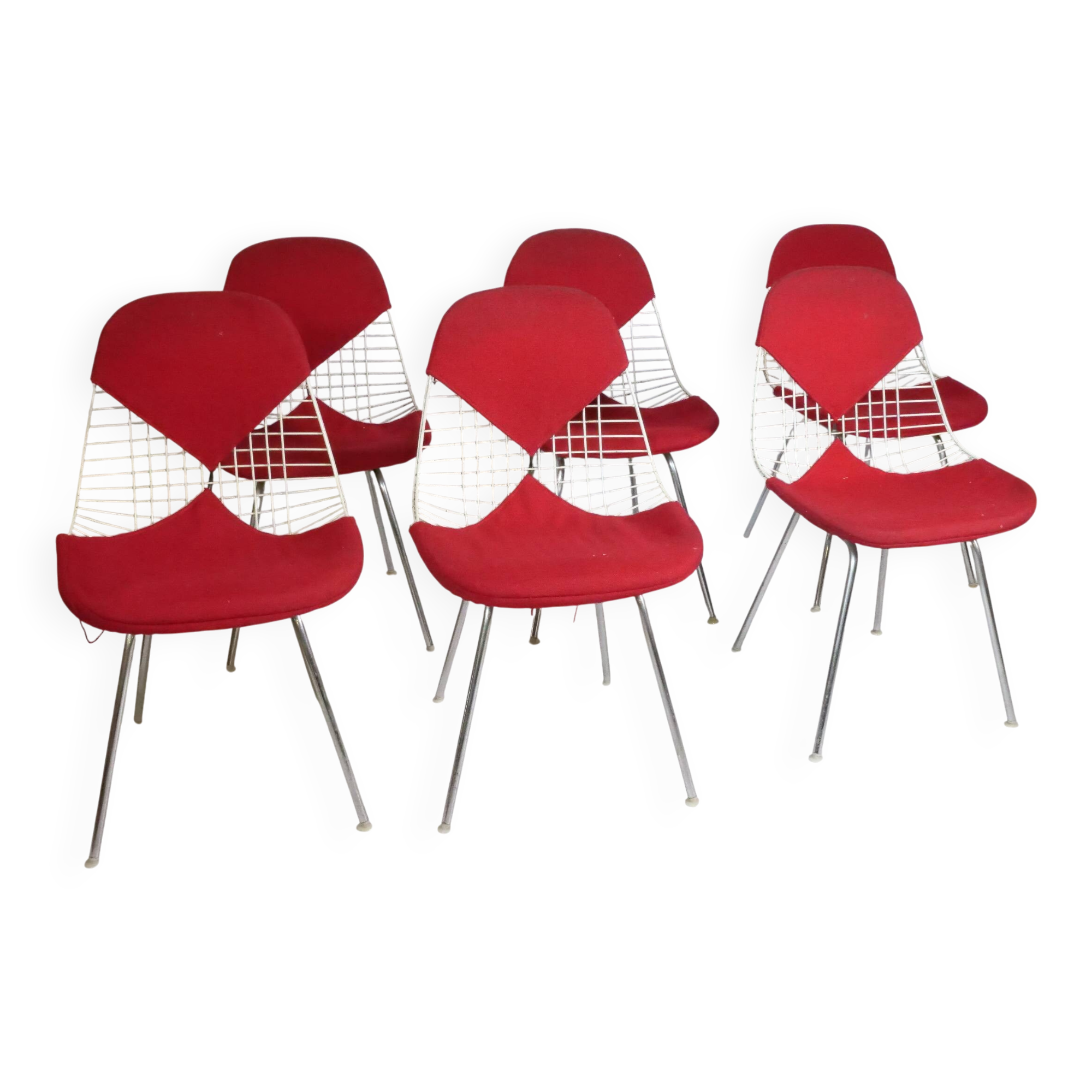 “Bikini” Chairs by Charles & Ray Eames for Herman Miller, Set of 6, 1960s