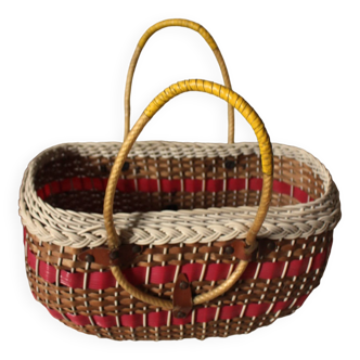 Panier cabas scoubidou vintage