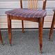 Set of 5 Scandinavian chairs in wood and checked fabric.