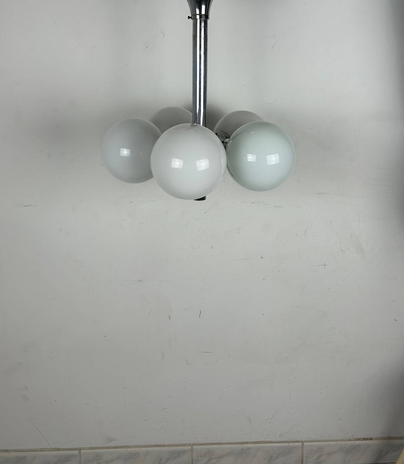 Suspension globe en verre vintage Hustadt Leuchten