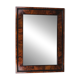 Square Biedermeier Antique 19th Century Walnut Wall Mirror, Vienna, 1850s