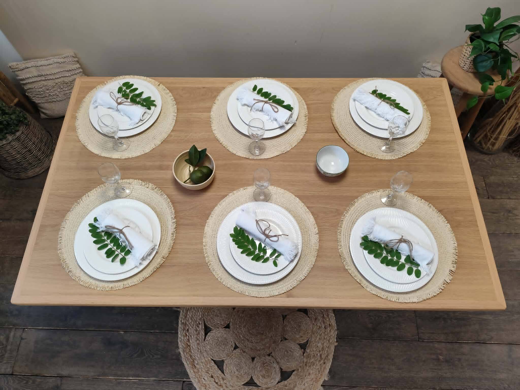 Table en chene massif avec rallonges