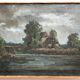 Oil on canvas, Dutch school of the 20th century. Landscape. Pierre Fulpe.