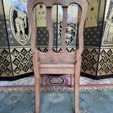 Suite of 6 Louis XV style chairs in cannage