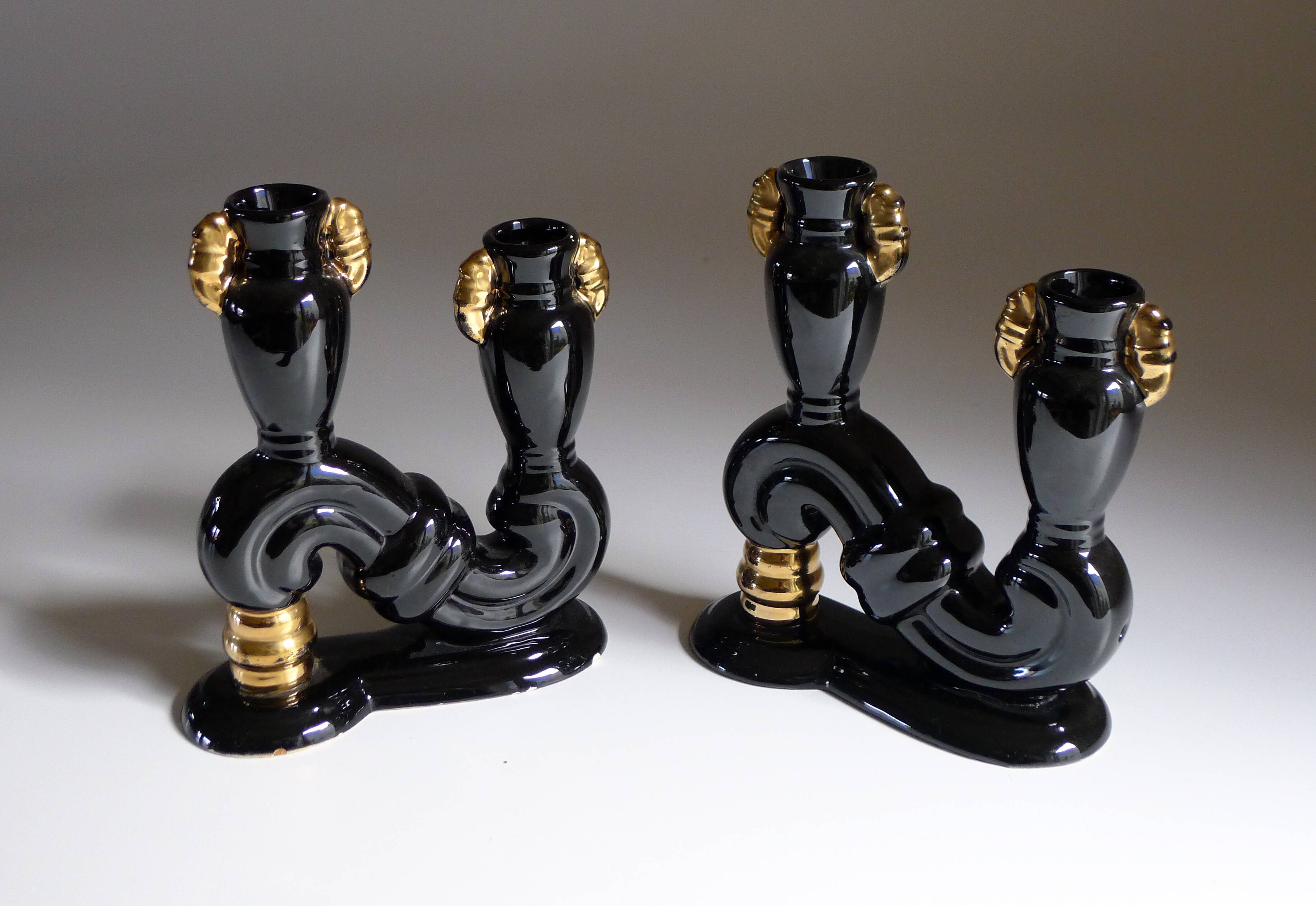 Paire de chandeliers midcentury