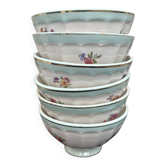 Set of 6 small antique bowls, diameter 10.5cm.