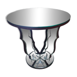 1930s mirrored pedestal table