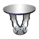 1930s mirrored pedestal table