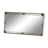 Rectangular wall mirror with pareclose beveled art deco xxth golden wood mag