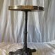 Round bistro table with a cast iron base