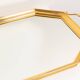Vintage decorative plate in gold and mirror, Italy, 1960s