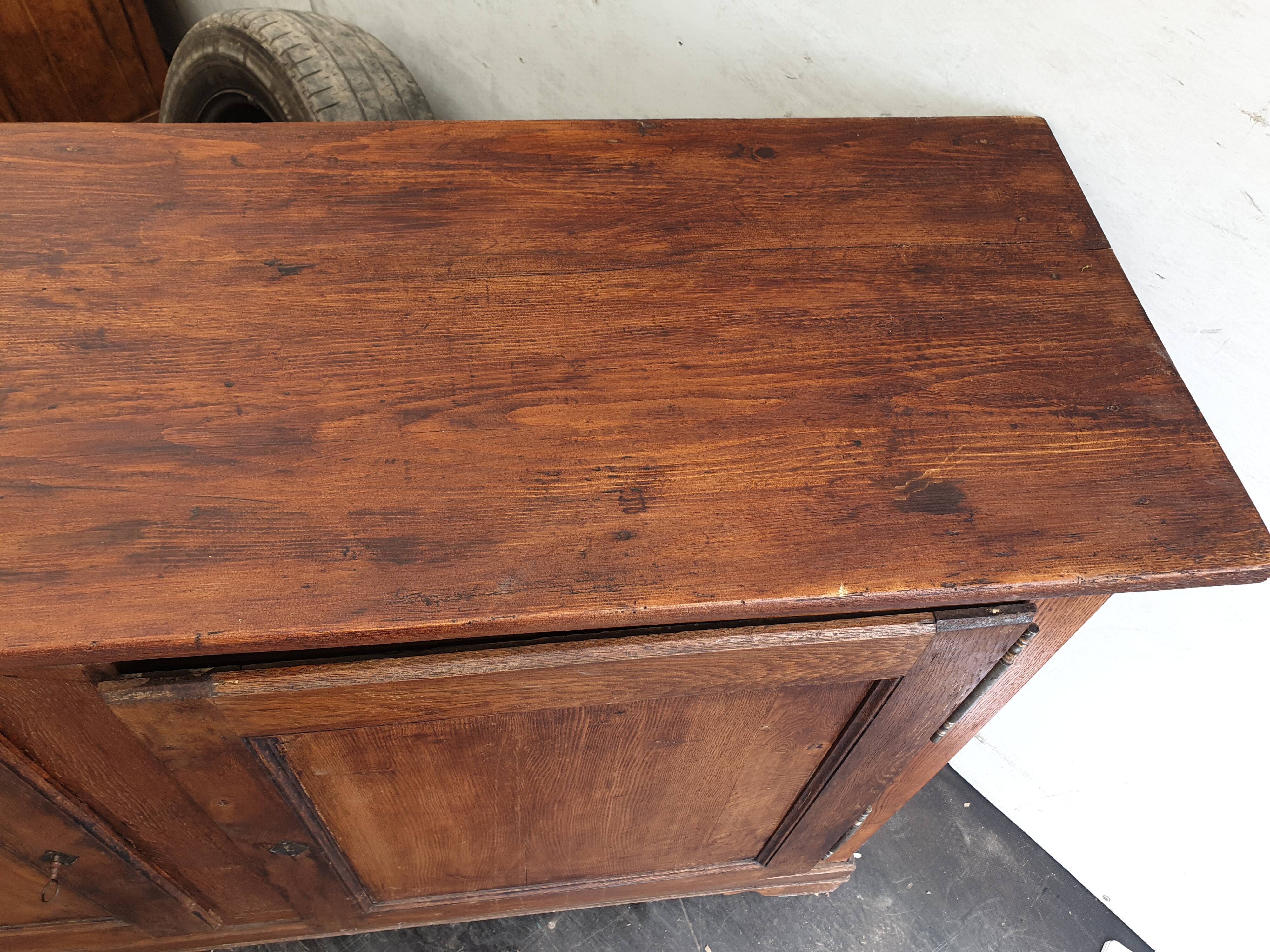 19th century farm sideboard in solid wood