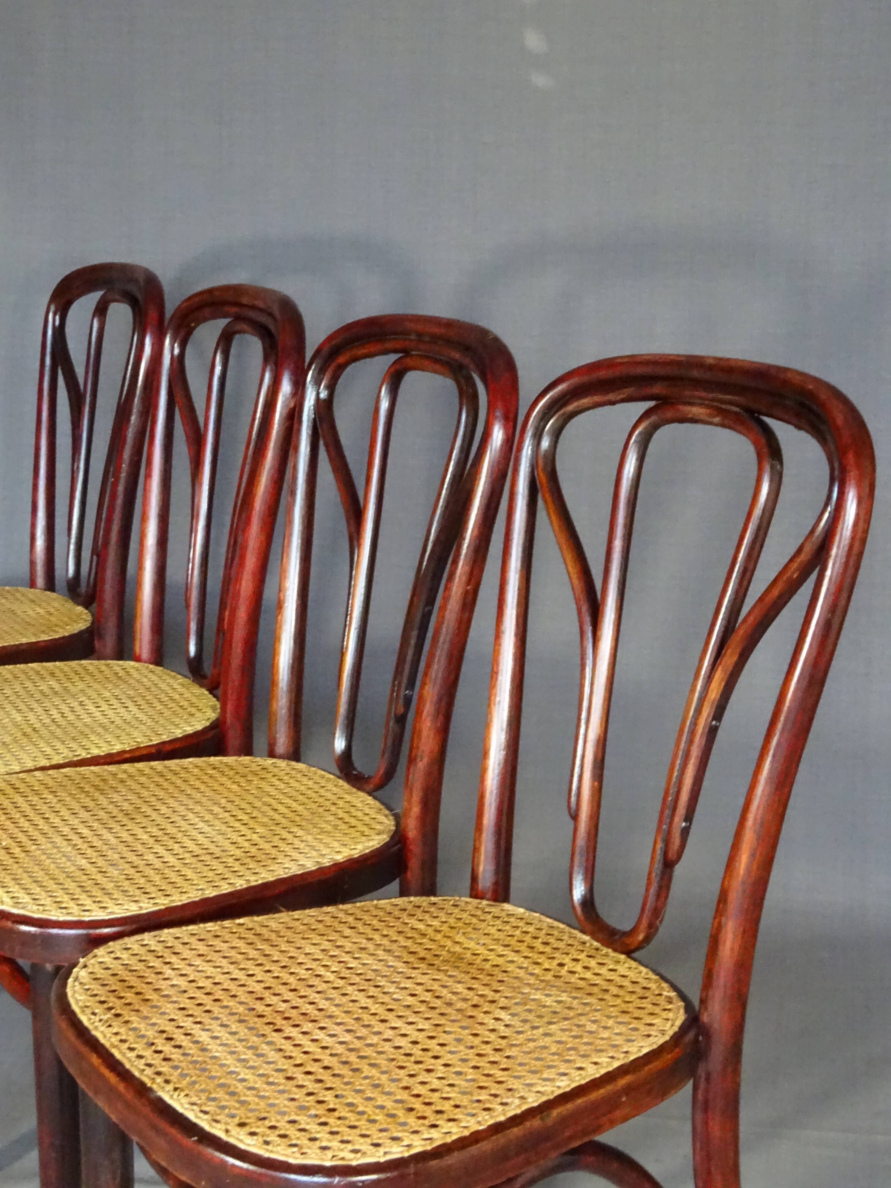 Set de 4 chaises Thonet N°623, vers 1915 état d'origine, 1915